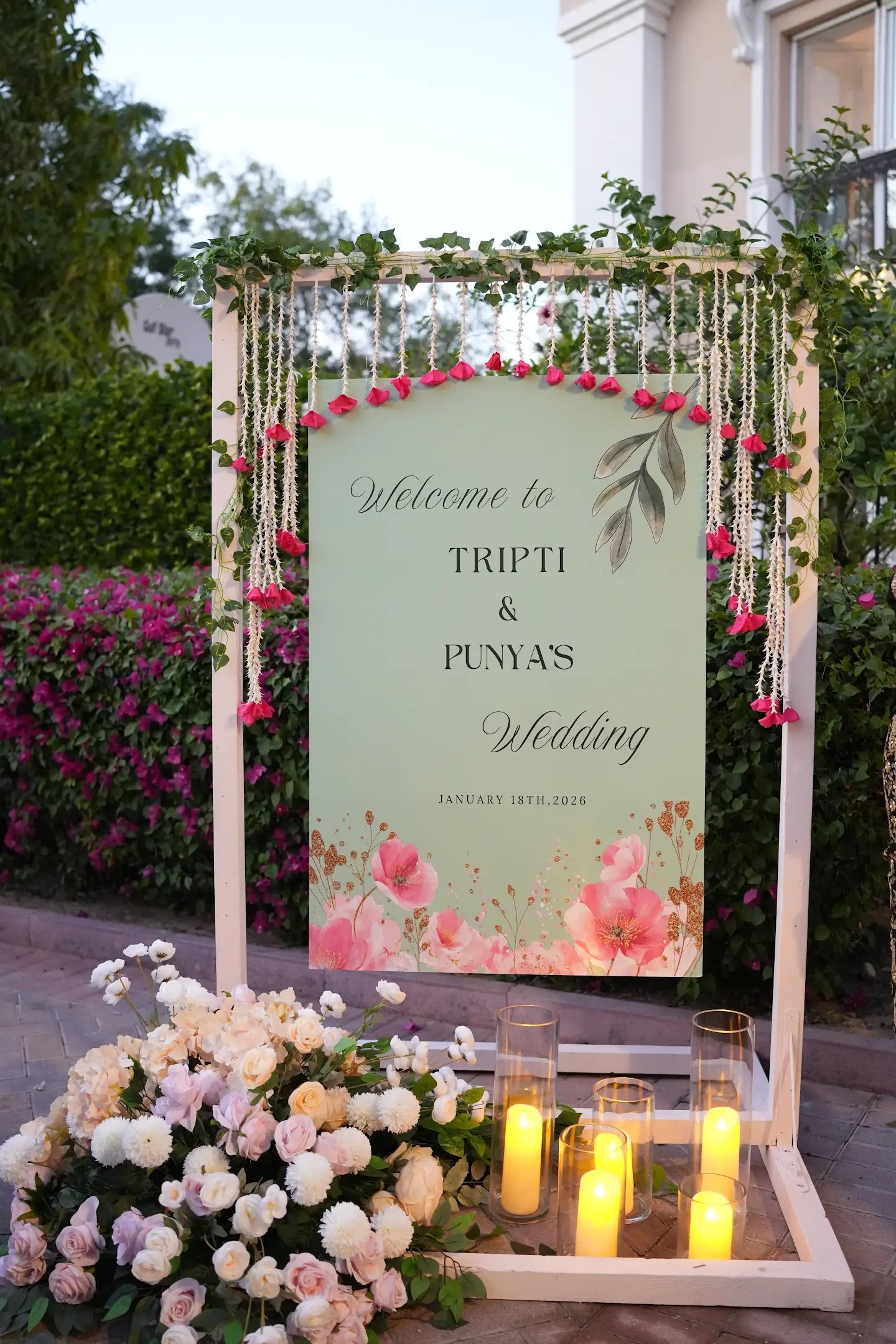 Tripti Weds Punyas — celebration frame