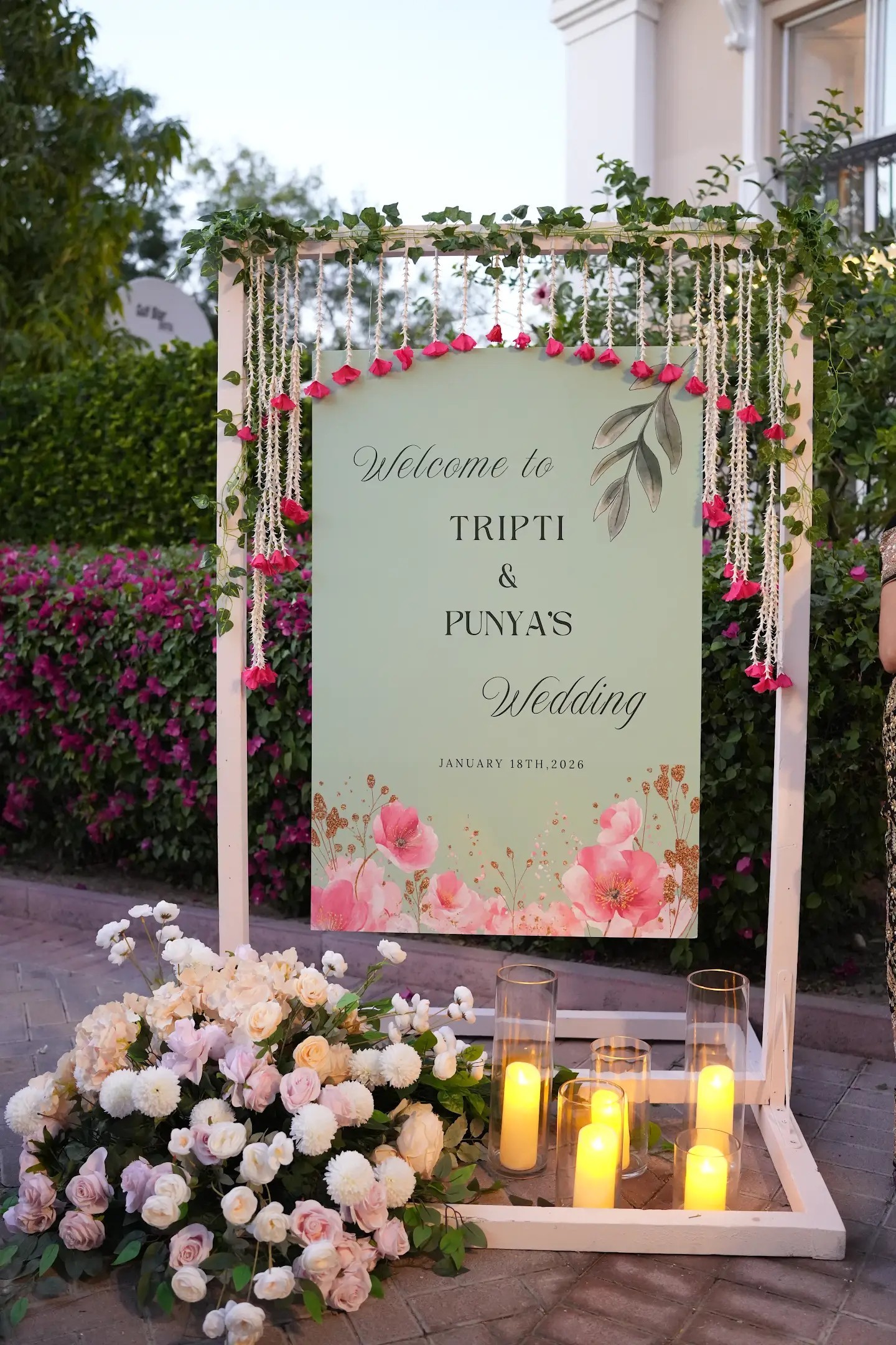 Tripti Weds Punyas — celebration frame